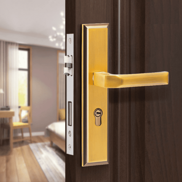 Khóa cửa thông phòng hợp kim kẽm đồng vàng A671-33YB cao cấp chống trộm an toàn