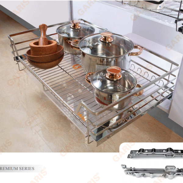 Giá xoong nồi nan vuông Garis tiện ích tủ bếp với thiết kế hiện đại, thẩm mỹ mẫu 2