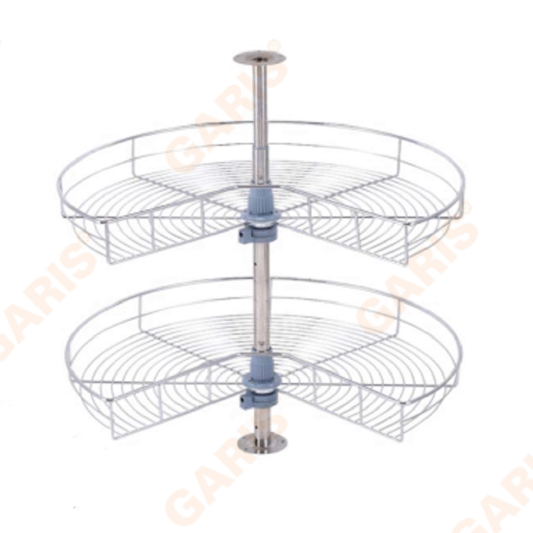 Giá xoay inox nan 3/4 Garis tiện ích tủ bếp với thiết kế hiện đại, thẩm mỹ
