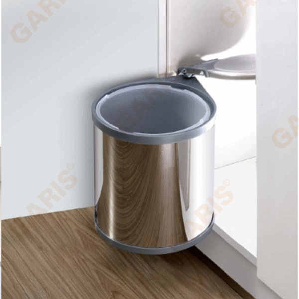 Thùng rác tròn inox 10 lít cánh mở Garis tiện ích tủ bếp với thiết kế hiện đại, thẩm mỹ