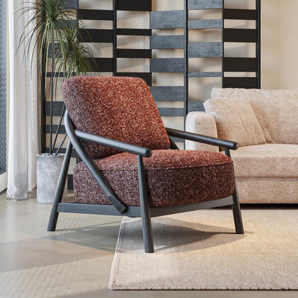 Ghế Sofa Đơn Earl Bọc Vải Cashmere Phong Cách Cổ Điển