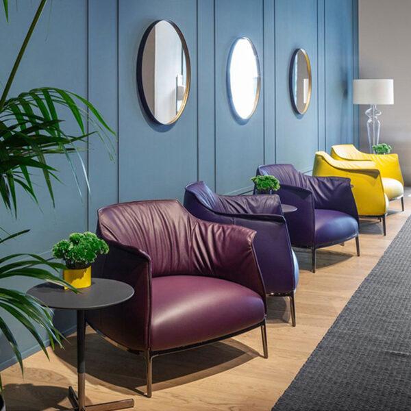 Mẫu Ghế Sofa Đơn Da Bò Cao Cấp Cho Phòng Khách