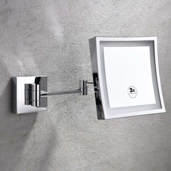 Gương vuông phóng đại có đèn LED Hafele – phù hợp với mọi phong cách nội thất