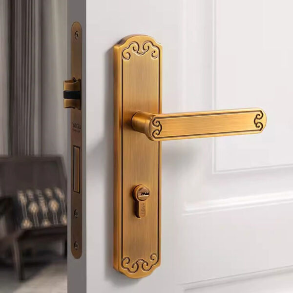 Khóa cửa tay gạt hợp kim kẽm Á Đông cao cấp chống trộm an toàn cho cửa gỗ