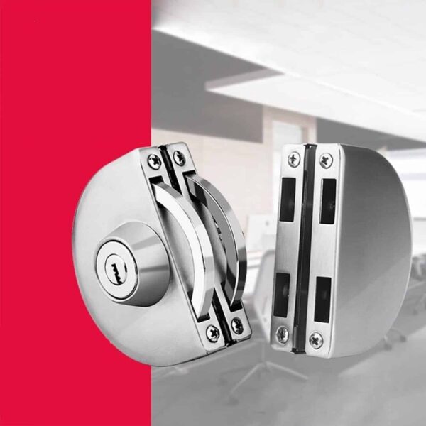 Khóa cửa kính cường lực không khung bằng inox cao cấp chống trộm an toàn mật mã