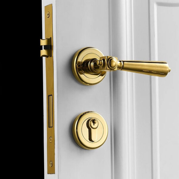 Khóa cửa phân thể bằng đồng châu Âu cao cấp chống trộm an toàn cho cửa gỗ