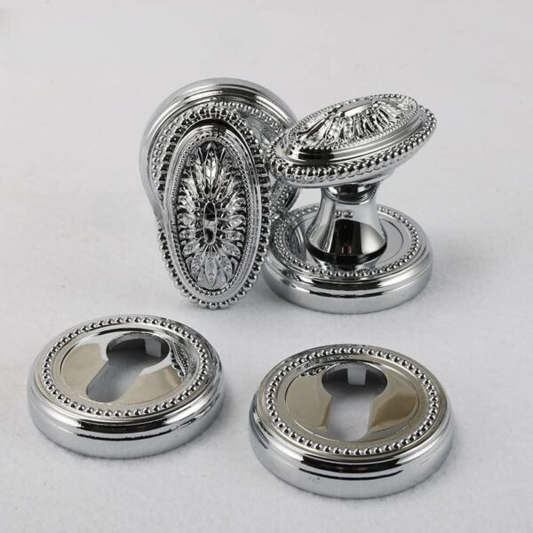 Khóa cửa phòng bằng đồng mạ chrome kiểu Ý cao cấp chống trộm an toàn cho cửa gỗ
