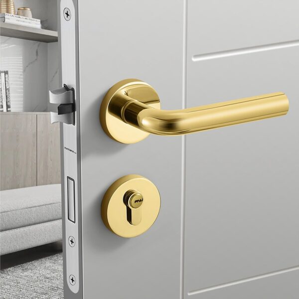 Khóa cửa phòng hợp kim phong cách Minimalism cao cấp chống trộm an toàn kiểu Âu