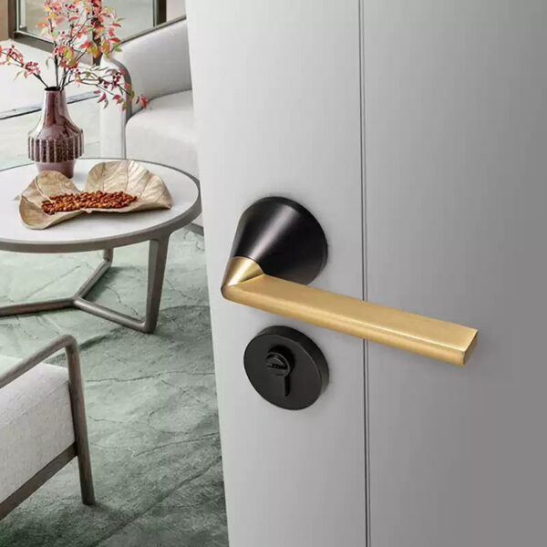 Khóa cửa phòng tay gạt phong cách Bắc Âu cao cấp chống trộm an toàn cho cửa gỗ