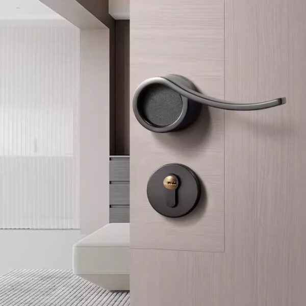 Khóa cửa phòng tay gạt tối giản kiểu Ý cao cấp chống trộm an toàn cho cửa gỗ