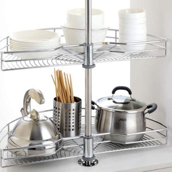 Mâm xoay Inox nan mở 1/2-180 độ Inox dẹt mạ crom Euro Gold- tiện ích tủ bếp với thiết kế hiện đại, thẩm mỹ