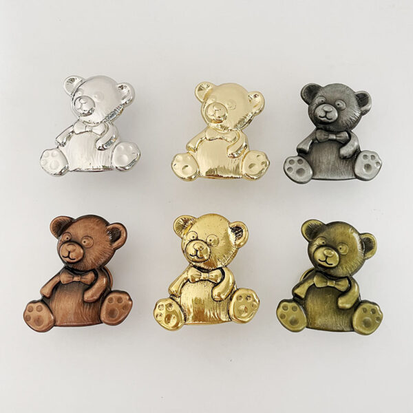 Núm tay nắm tủ hợp kim kẽm chú gấu Teddy, nội thất cao cấp