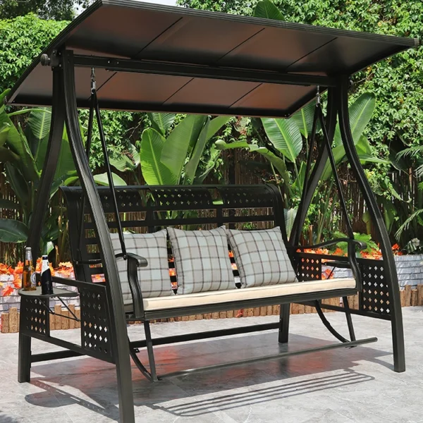 Xích đu ghế bập bênh ngoài trời – Thiết kế biệt thự sân vườn, chống nắng chống nước