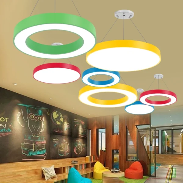 Đèn tròn LED màu sắc mẫu giáo, đèn văn phòng giáo dục sớm sáng tạo đẹp mắt