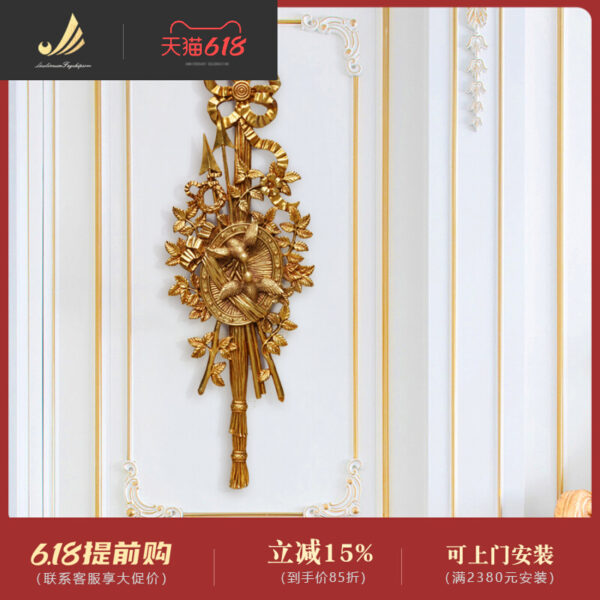 Mặt dây chuyền trang trí tường phong cách Pháp, nền tường sang trọng cao cấp