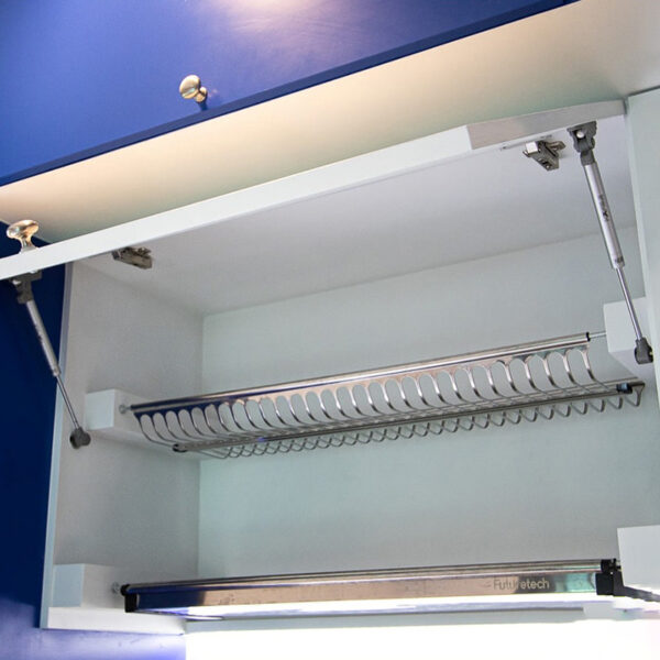 Pittong đẩy cánh tủ 150N Hafele 373.82.910 tiện ích tủ bếp với thiết kế hiện đại, thẩm mỹ