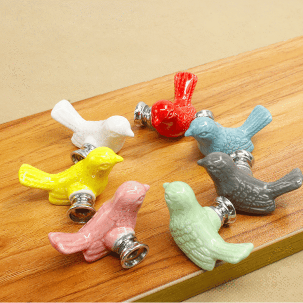 Tay nắm gốm sứ sáng tạo hình chim câu DH, nội thất cao cấp