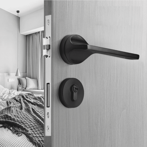 Bộ khóa cửa gỗ hiện đại hợp kim kẽm A08-06 cao cấp chống trộm an toàn kiểu Âu