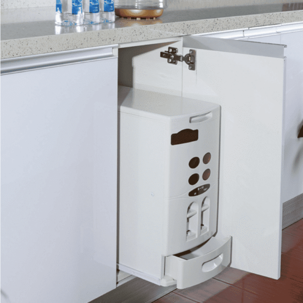 Thùng đựng gạo âm tủ thông minh 18kg B-18-4 tiện ích tủ bếp với thiết kế hiện đại, thẩm mỹ