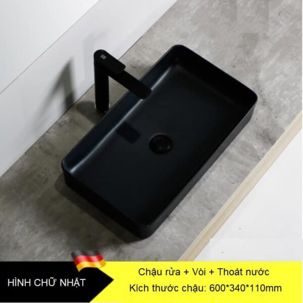 Vòi lavabo bằng đồng và chậu rửa vuông – giải pháp tối ưu cho phòng tắm tiện nghi