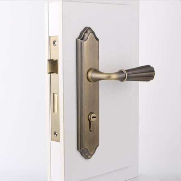 Khóa cửa phòng ngủ đồng thau cổ điển cao cấp chống trộm an toàn cho cửa gỗ