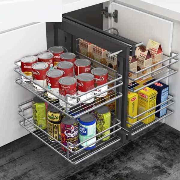 Rổ kéo góc tủ bếp sole nan oval nano Taura tiện ích tủ bếp với thiết kế hiện đại, thẩm mỹ