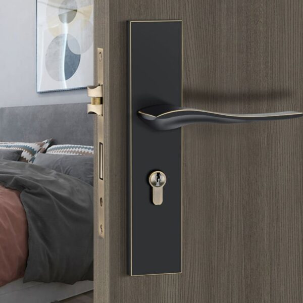 Khóa cửa hiện đại bằng đồng kiểu Mỹ cao cấp chống trộm an toàn cho cửa gỗ