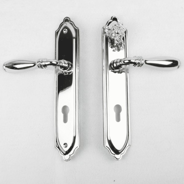Khóa cửa phòng mạ chrome trắng nhập Ý OVLI 86588 cao cấp chống trộm an toàn
