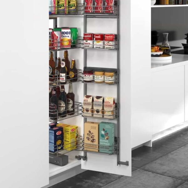 Tủ đồ khô 2-4-5-6 tầng nan tròn chrome Taura tiện ích tủ bếp với thiết kế hiện đại, thẩm mỹ