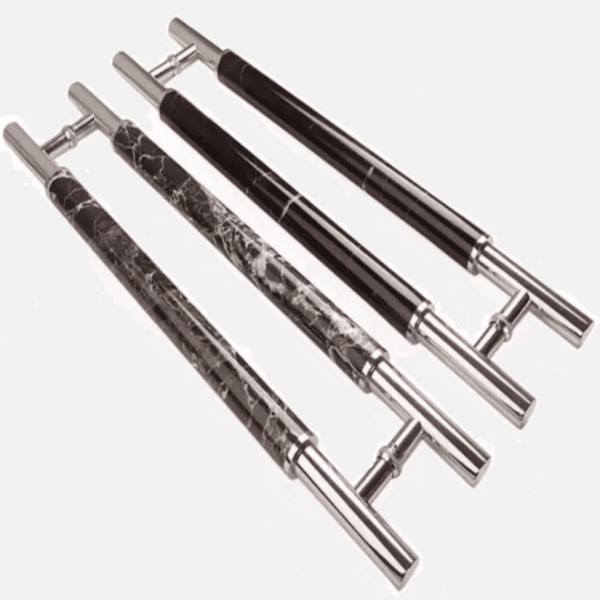 Tay nắm cửa đá marble cao cấp cho cửa kính và cửa gỗ – lý tưởng cho cửa gỗ tự nhiên, tương thích cửa kính cường lực, phụ kiện cửa hiện đại cao cấp