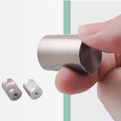 Tay nắm tròn cửa kính lỗ đơn tối giản, nội thất cao cấp