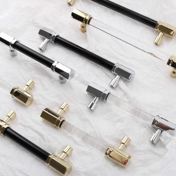 Tay nắm tủ Acrylic đế đồng sang trọng cao cấp,