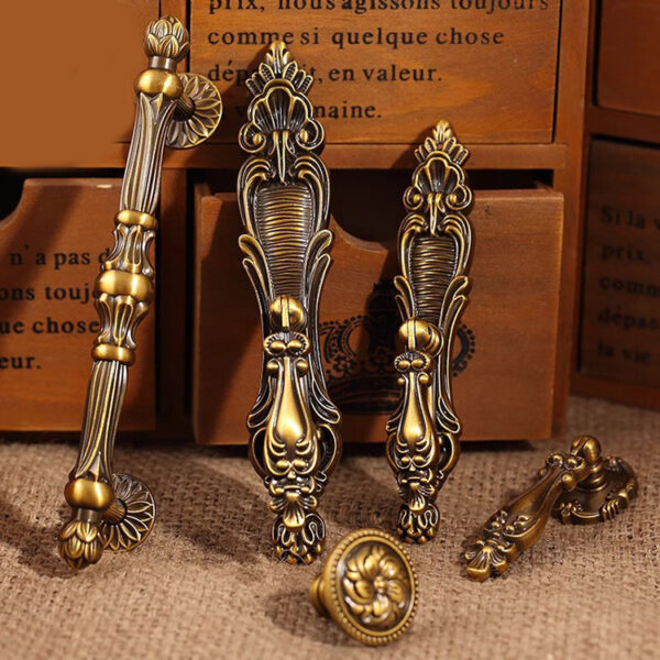 Tay nắm tủ hợp kim châu Âu Vintage, nội thất cao cấp