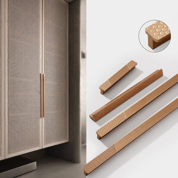 Tay nắm tủ nhôm thanh dài họa tiết Á Đông, nội thất cao cấp