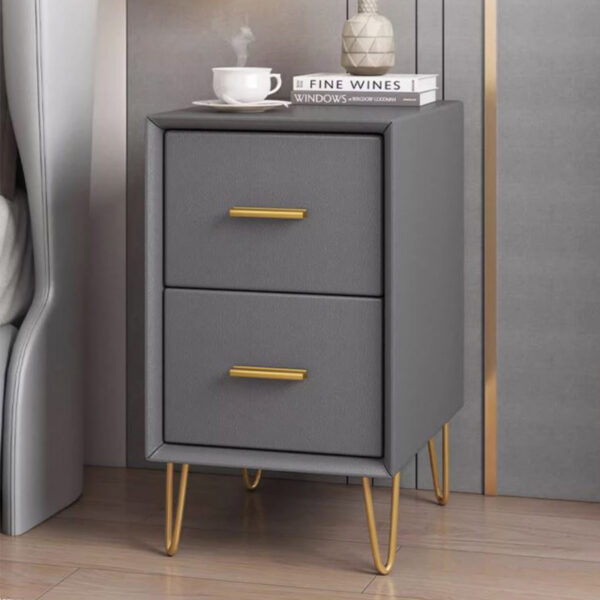 Tủ da decor phòng ngủ hai ngăn sang trọng – hoàn hảo cho phong cách Nhật, Bắc Âu, Retro