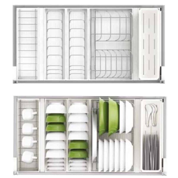 Bộ rổ bát đĩa xoong nồi cao cấp Kessebohmer 545.14 tiện ích tủ bếp với thiết kế hiện đại, thẩm mỹ