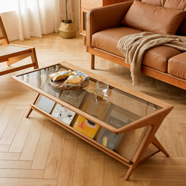 Bàn cà phê gỗ decor dáng chữ Z độc đáo – tạo không gian thư giãn và thẩm mỹ cao