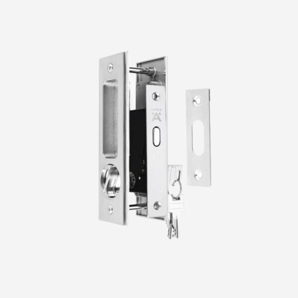 Bộ cửa ra vào khóa và tay nắm cửa hình vuông Hafele 499.65.107 cao cấp an toàn