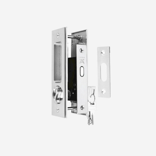 Bộ cửa toilet khóa và tay nắm hình vuông Hafele 499.65.106 cao cấp chống trộm