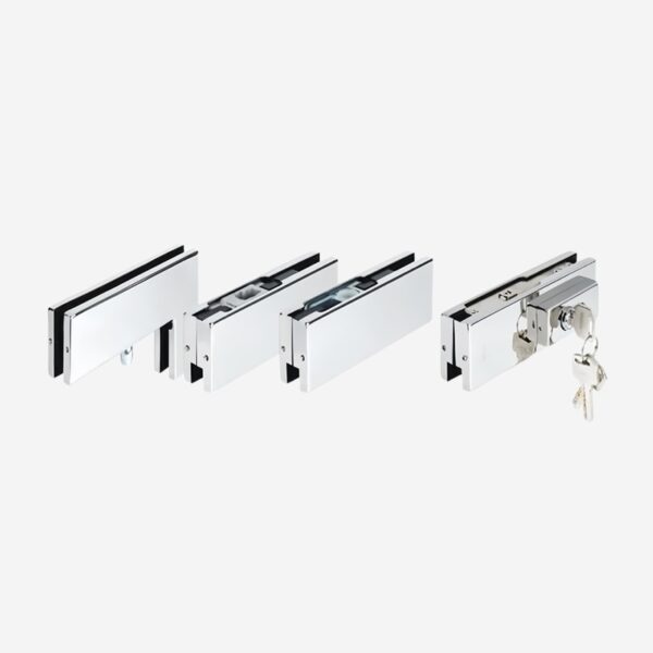 Bộ kẹp kính-kính 80Kg Hafele 489.81.100 cao cấp chống trộm an toàn cho cửa gỗ