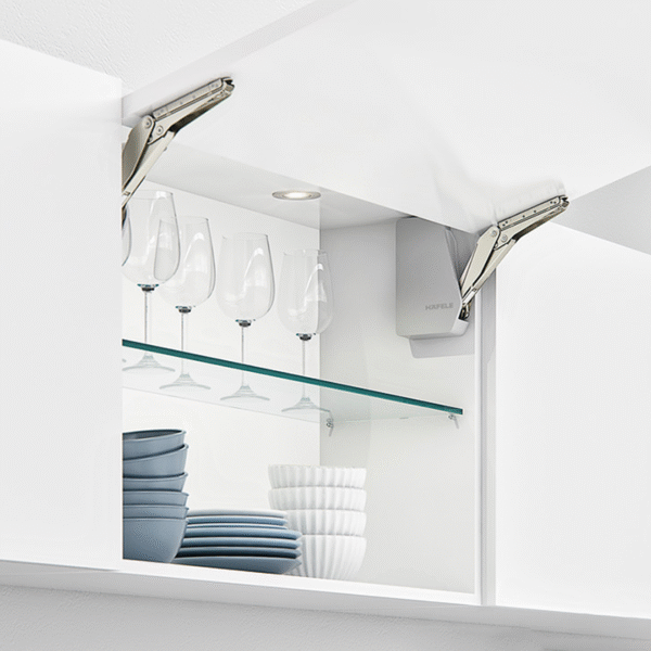 Bộ tay nâng Free Flap 1.7 Hafele 493.05.83 tiện ích tủ bếp với thiết kế hiện đại, thẩm mỹ