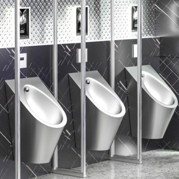 Bồn tiểu nam Inox cảm ứng treo tường – bền đẹp theo thời gian, an toàn cho người dùng