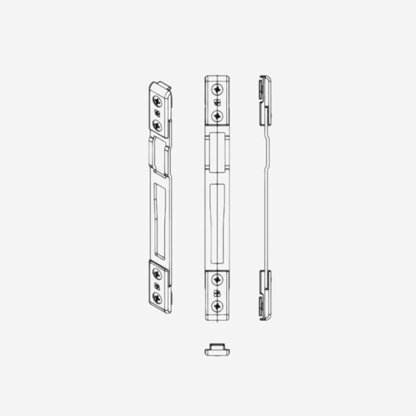 Điểm khóa cửa nhôm 22mm Hafele 972.05.169 – hợp kim nhôm đúc bền chắc