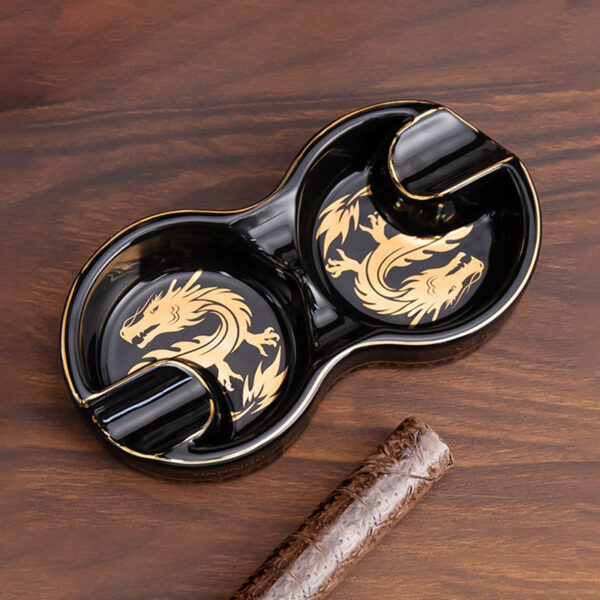 Gạt tàn cigar gốm sứ decor song long sang trọng – sản phẩm hữu ích trong mọi ngôi nhà
