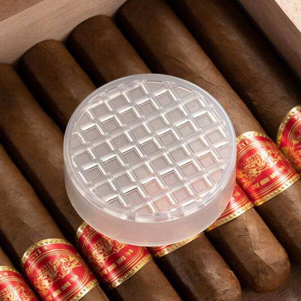 Khay dưỡng ẩm cigar hình tròn mặt sọc ô vuông – đồ dùng cần có cho mọi gia đình