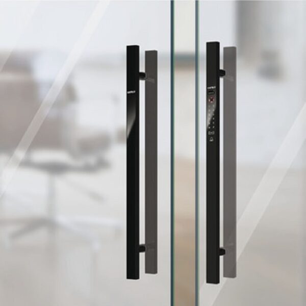 Tay nắm cửa kính có khóa SMART HANDLE HAFELE cao cấp chống trộm an toàn kiểu Âu