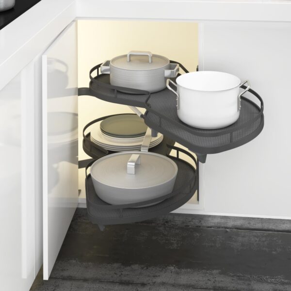 Mâm xoay hình lá góc tủ bếp tiện lợi Taura tiện ích tủ bếp với thiết kế hiện đại, thẩm mỹ