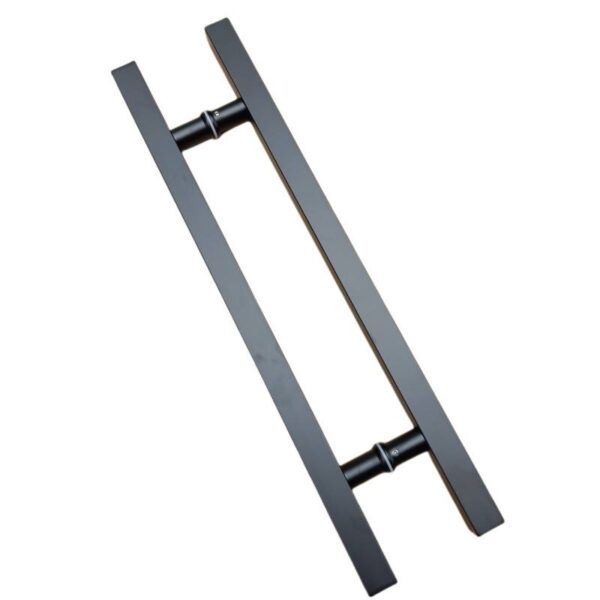 Simple Modern Wind Đen Tay nắm cửa kính dài hình chữ H bằng thép không gỉ