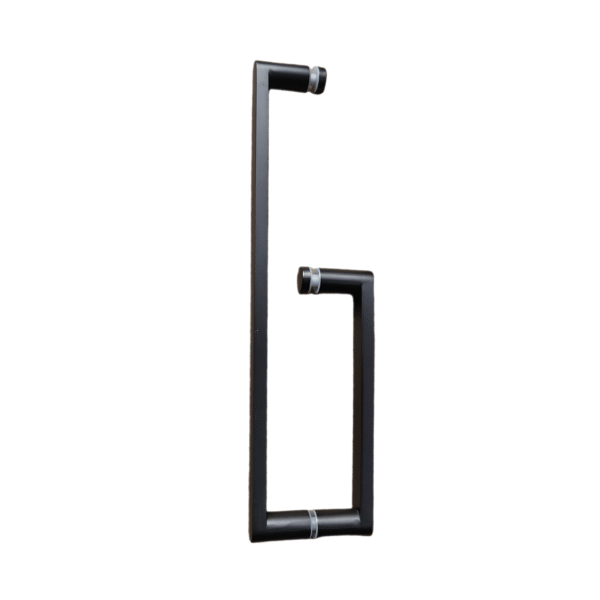 Tay nắm cửa hình vuông bằng kính cường lực màu đen mờ Factory cho phòng tắm bằng thép không gỉ 201# 304# Tay nắm cửa vòi hoa sen
