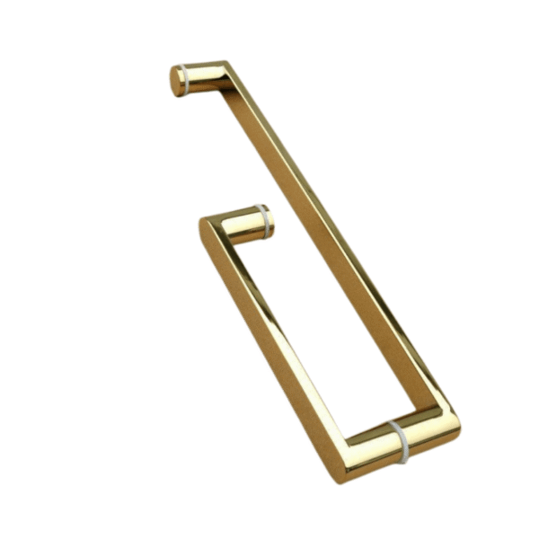 Tay nắm cửa vòi hoa sen hình chữ L Square bằng thép không gỉ 304 PVD Tay nắm cửa chữ L